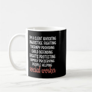 Sociale werker Cute Definition Social Worker Maand Koffiemok