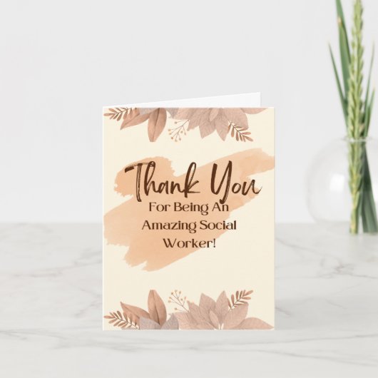 Sociale werker Dank u wel kaarten (Voorkant)