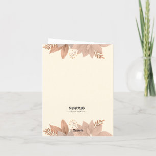 Sociale werker Dank u wel kaarten