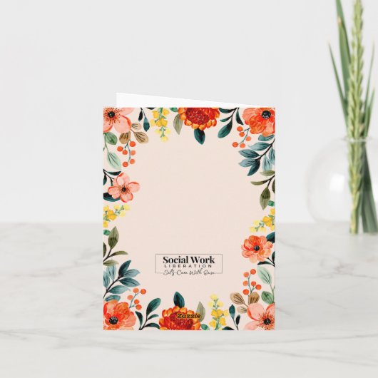 Sociale werker Dank u wel kaarten (Achterkant)