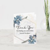 Sociale werker Dank u wel kaarten (Voorkant)