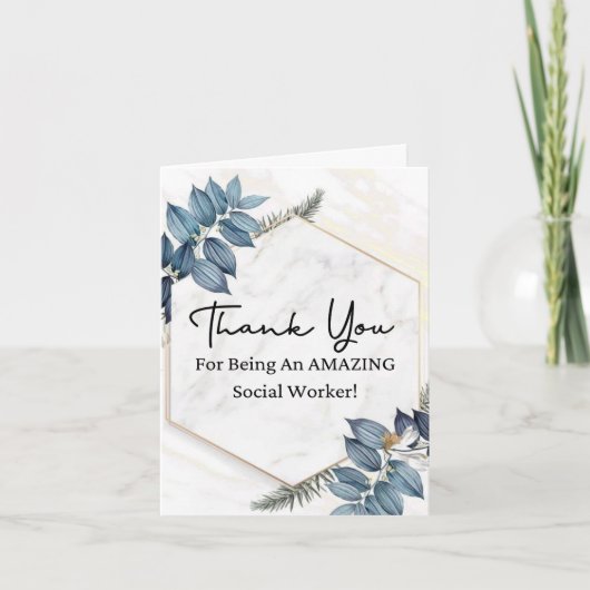 Sociale werker Dank u wel kaarten (Voorkant)