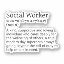 Sociale werker Definitie, sociale werker Gift Sticker