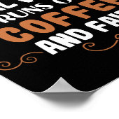 Sociale werker Deze sociale werker werkt op koffie Poster (Hoek)