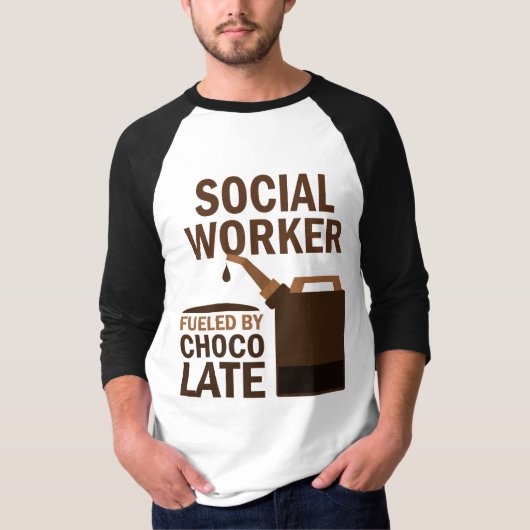 Sociale werker (Funny) Chocolade T-shirt (Voorkant)