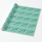 Sociale werker Gift Wrap vogels Cadeaupapier (Uitgerold)