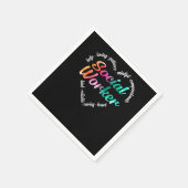 Sociale werker in het hart Word Cloud Water Servet (Hoek)