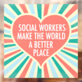 Sociale werker Inspirerend Citaat Cute Social Work Raamsticker (Vel 2)