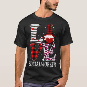 Sociale werker Liefde Vrouwen Leopard Appreciezer T-shirt
