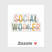 Sociale werker, MSW-cadeau, sociale werkcadeau Sticker (Vel)
