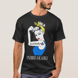 Sociale werker onbreekbare perfecte vrouwelijke ca t-shirt