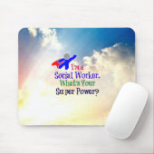 Sociale werker Super Hero Muismat (Met muis)