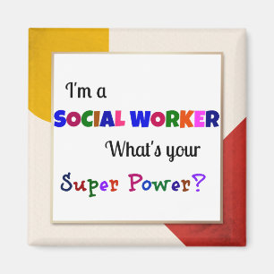 Sociale werker Super Power Magneet