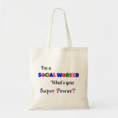 Sociale werker Super Power Tote Bag (Voorkant)