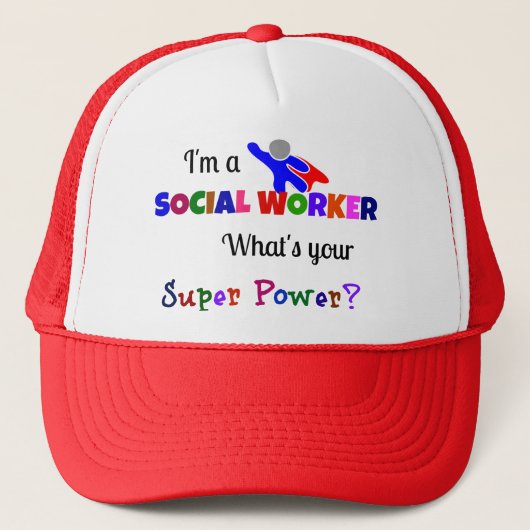 Sociale werker Super Power Trucker Pet (Voorkant)