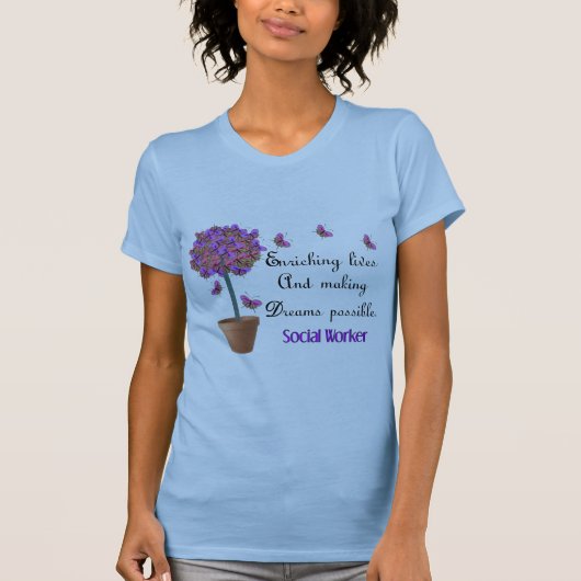 Sociale werker T-shirts met offerte (Voorkant)