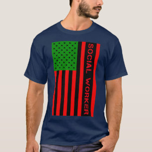 Sociale werker UNIA Vlag Pan-Afrikaans T-shirt