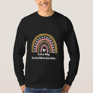 Sociale werker verpleegster Leopard Rainbow Nurse T-shirt