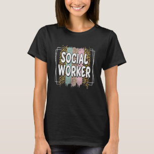 Sociale werker Vrouwen Jeugdluipaard T-shirt