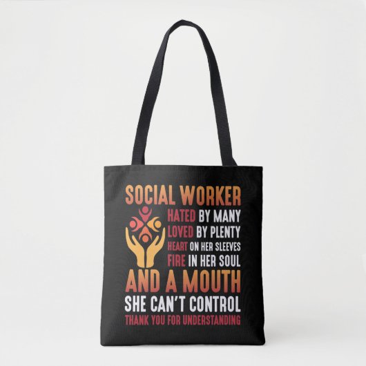 Sociale werker Vrouwen Onderwijs Sociaal werkmeisj Tote Bag (Voorkant)