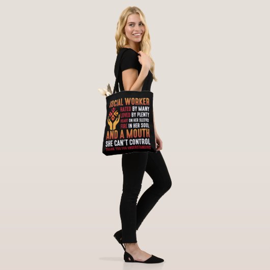 Sociale werker Vrouwen Onderwijs Sociaal werkmeisj Tote Bag (Op model)