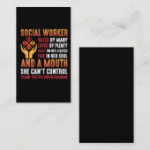 Sociale werker Vrouwen Onderwijs Sociaal werkmeisj Visitekaartje (Voorkant / Achterkant)