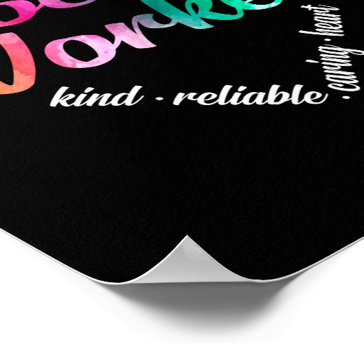 Sociale werker Woord-Wolk Waterverf Regenboog Poster (Hoek)