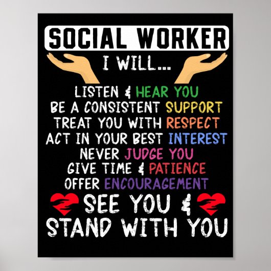 Sociale werkerIk zal luisteren naar Poster (Voorkant)