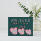 Sociale werkers geven "Verrijking van het leven va Briefkaart (Staand voorkant)