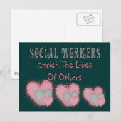 Sociale werkers geven "Verrijking van het leven va Briefkaart (Voorkant / Achterkant)