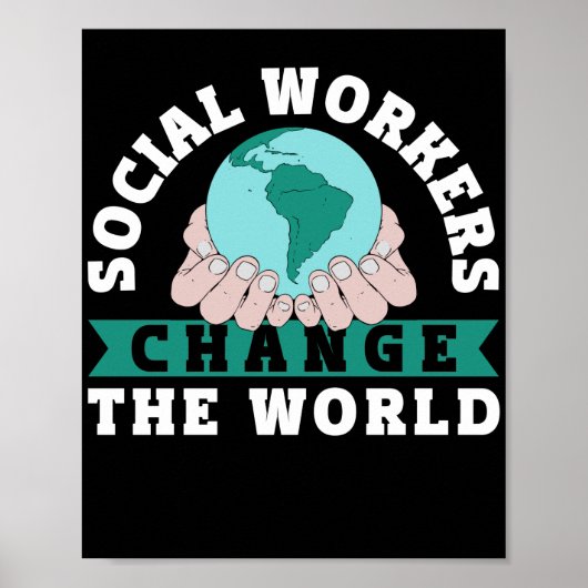 Sociale werkers veranderen de wereld poster (Voorkant)