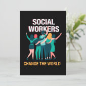 Sociale werkers veranderen de wereld van de social kaart (Staand voorkant)