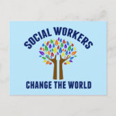 Sociale werkers veranderen het Inspirerend van de  Briefkaart (Voorkant)