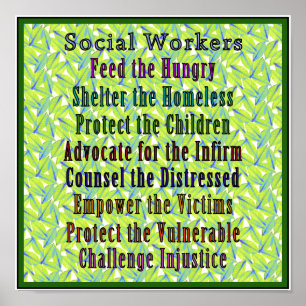 Sociale werkers werken! poster