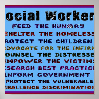 Sociale werkers werken! poster