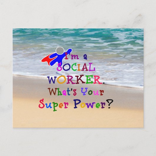 Sociale werknemer in de redding briefkaart (Voorkant)