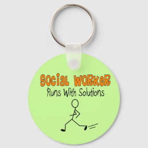 Sociale werknemer "werkt met oplossingen" Funny Gi Sleutelhanger