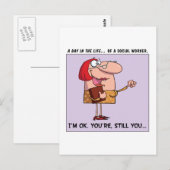 Sociale werknemers zijn goed voor mij briefkaart (Voorkant / Achterkant)