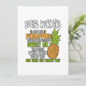 Sociale werknemers zijn net als ananassen. feestdagenkaart (Staand voorkant)