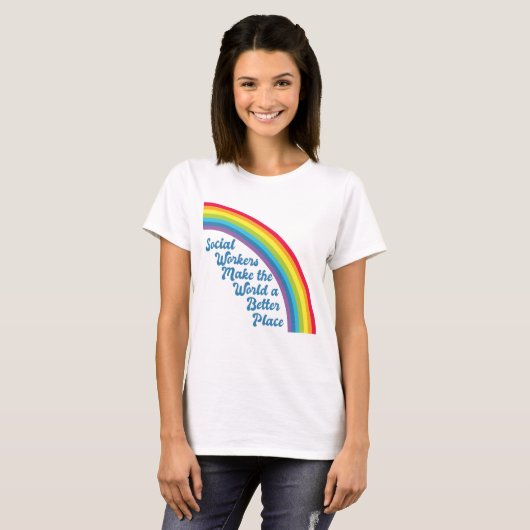 Sociale werkzaamheden Inspirerend prijsopgave rege T-shirt (Voorkant volledig)
