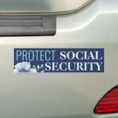 Sociale zekerheid beschermen tegen Trump Bumpersticker (Op auto)