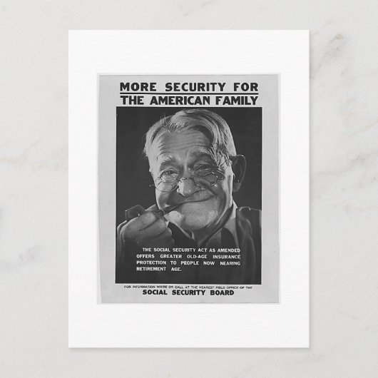 Sociale zekerheid Opa, jaren 1930 - Gepersonalisee Briefkaart (Voorkant)