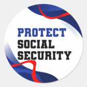 Sociale zekerheid politieke anti Trump Ronde Sticker (Voorkant)