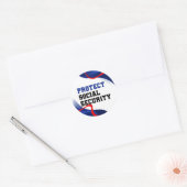 Sociale zekerheid politieke anti Trump Ronde Sticker (Envelop)