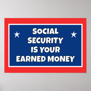 Sociale zekerheid verdiende geld poster