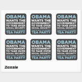 Sociale zekerheid vierkante sticker (Vel)
