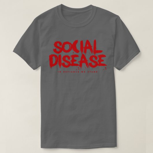 sociale ziekte t-shirt (Design voorkant)