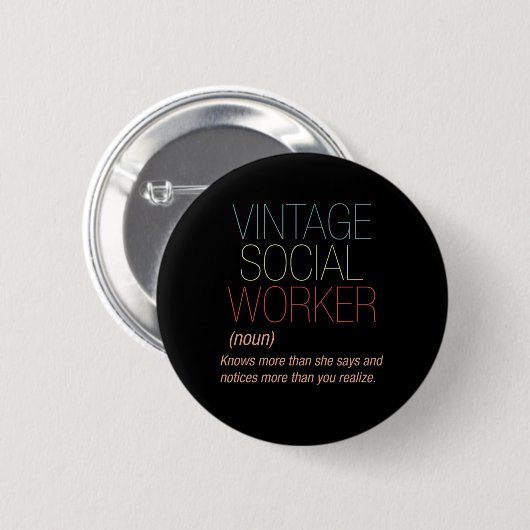  sociale zorgverstrekking ronde button 5,7 cm (Voorkant /achterkant)