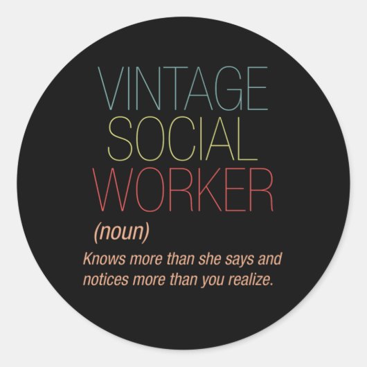  sociale zorgverstrekking ronde sticker (Voorkant)