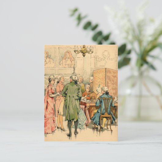 Socialisering 18e eeuw briefkaart (Staand voorkant)